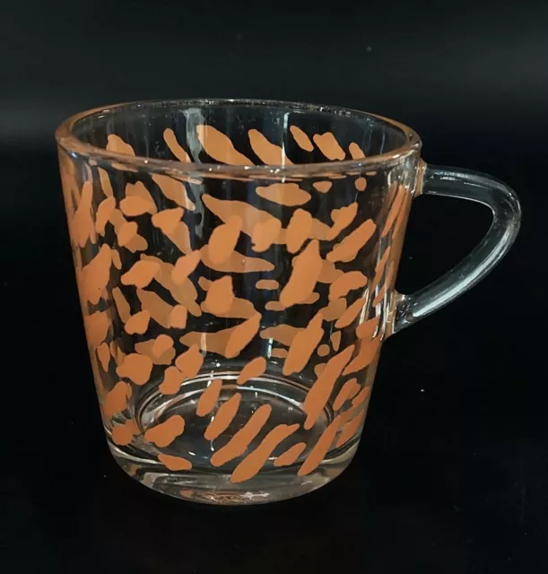 https://www.picclickimg.com/47AAAOSwVR1jE~zu/Ikea-GODTA-Glass-Mug-Orange-Abstract-Dots-Made.webp