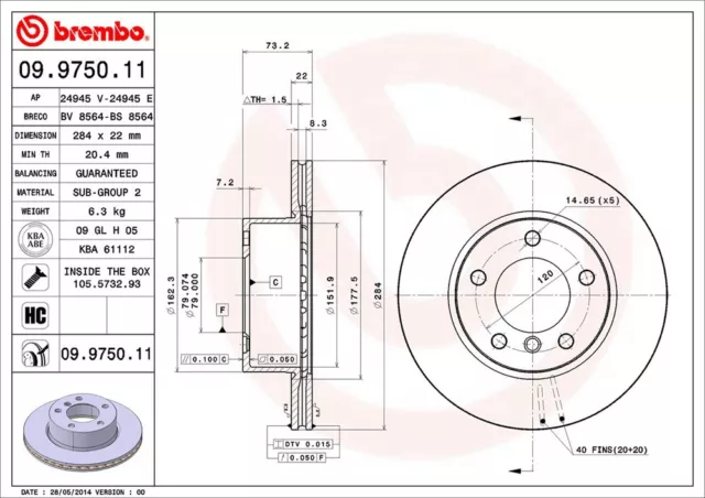 DISCHI FRENO E PASTIGLIE BREMBO BMW SERIE 1 118d con 90 kW e 118i con 95kW ANT 2