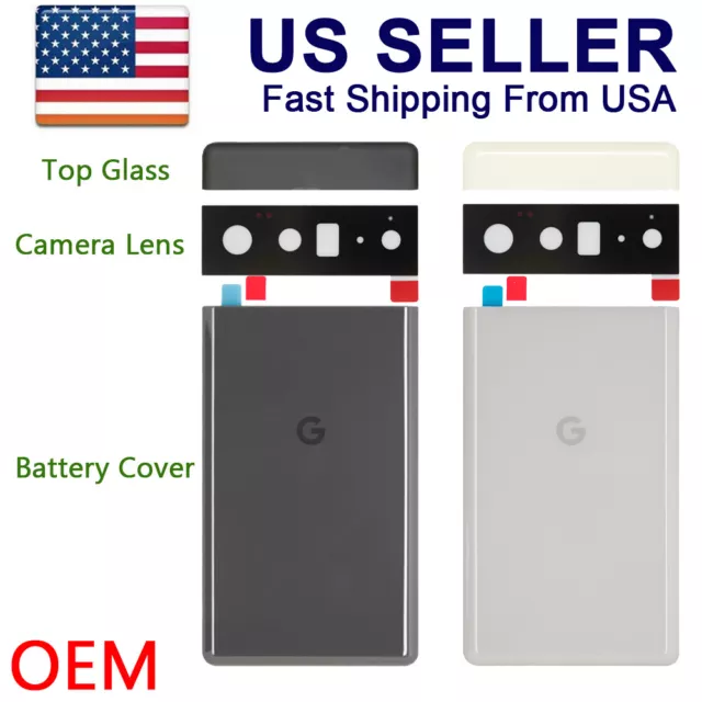 OEM Back Camera Lens Rear Battery Cover Housing Door For Google Pixel 6 Pro 5G