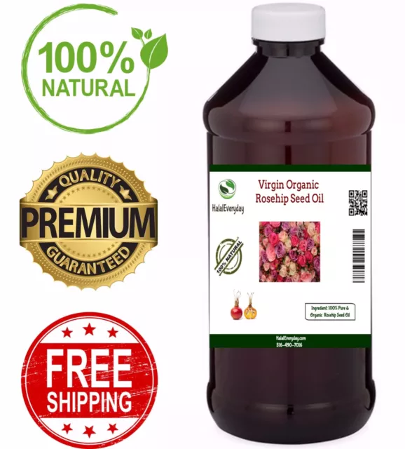 Rosehip Seed Oil - 100% Pure Natural Cold Pressed Premium Grade Moisturizer Face