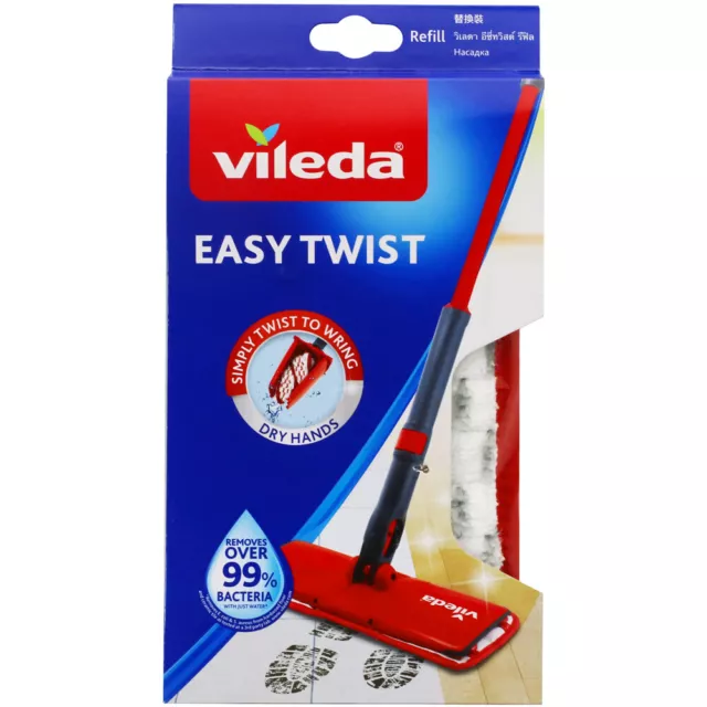 Vileda Easy Twist Flat Mop choose MOP or REFILL (1 Supplied) Microfibre Head