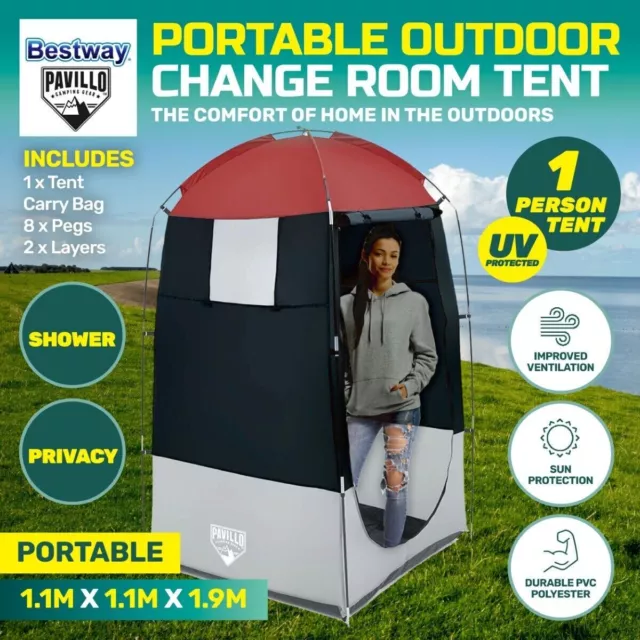 1x Bestway® Portable Shower Tent Camping Toilet Change Room Station Port Privacy 3