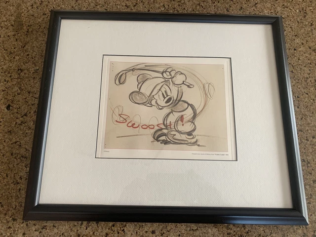 ORIGINAL DISNEY MICKEY Mouse Golf sketch from ″Canine Caddy