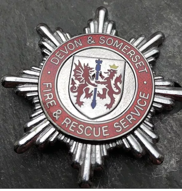 Obsolete Devon & Somerset Fire and Rescue Cap Badge