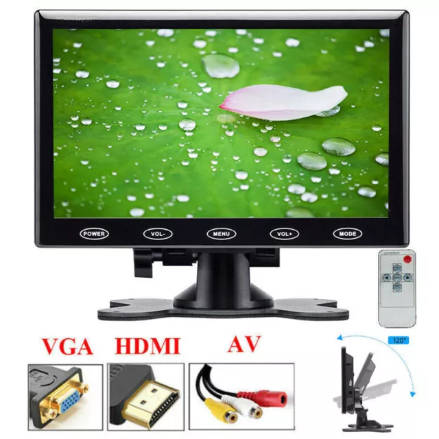 Mini 7/10/10.1 LCD CCTV Monitor PC Screen AV/RCA/VGA/HDMI for DSLR  Raspberry