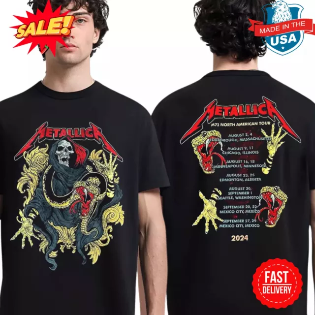 METALLICA M72 NORTH American Tour 2024 At Gillette Stadium S5XL 22.95