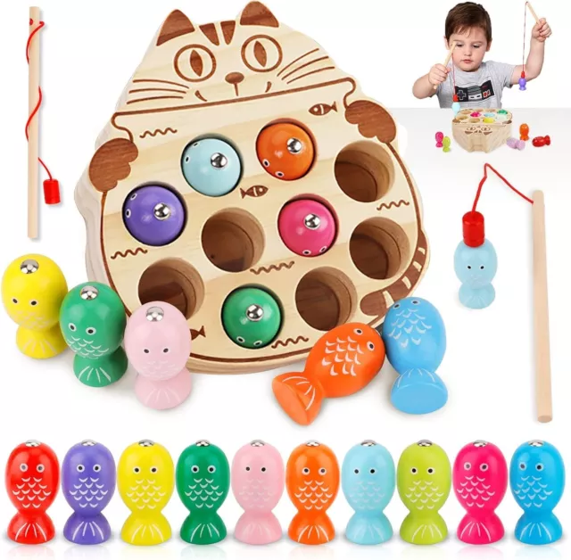 NCKIHRKK GIOCHI BAMBINI di 2 3 Anni, Pesca Pesciolini Gioco Magnetico EUR  23,00 - PicClick IT