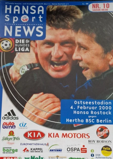 2001/02 1.BUNDESLIGA FC Hansa Rostock Hertha BSC Berlin EUR 1,00