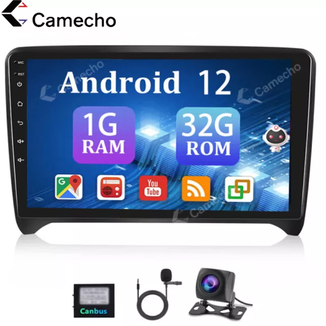 1G+32GB Android 12 Für Audi TT MK2 8J 2006-2014 9" Autoradio GPS Navi RDS Kamera