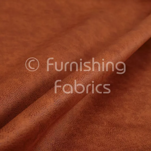 Soft Durable 3 Layer Thick Faux Suede Orange Colour Upholstery Furnishing Fabric