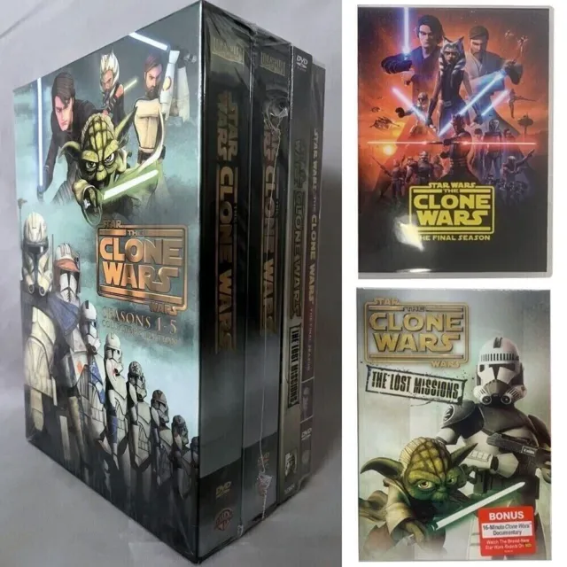 STAR WARS THE CLONE WARS COMPLETE SERIES COLLECTORS EDITION 1-7(DVD,25-Disc)