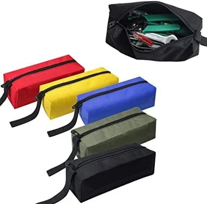 3/5 Pcs Small Tool Pouches Zipper Tool Pockets Carpenter Canvas Tool Bag Orga...