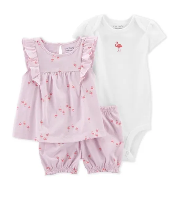 Carters Child of Mine Baby Girl Outfit Set, 3 Piece, Size 6/9 Month
