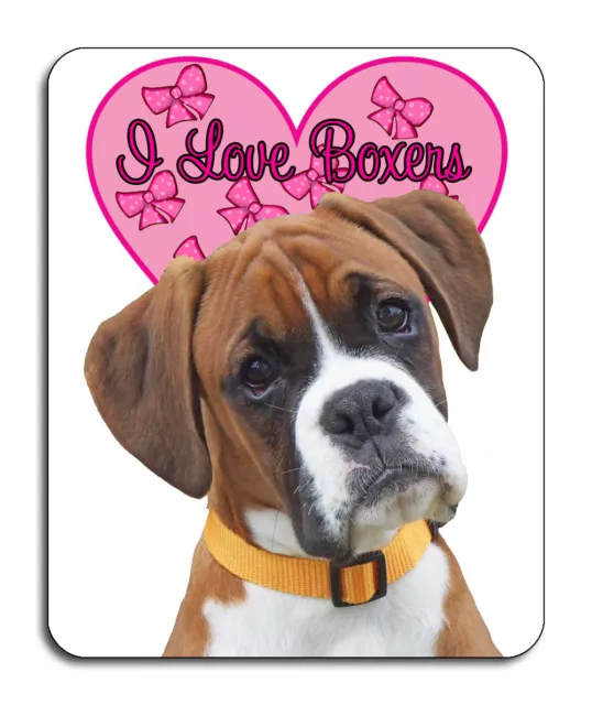 Tappetino per topo per cane Boxer - I Love Boxers