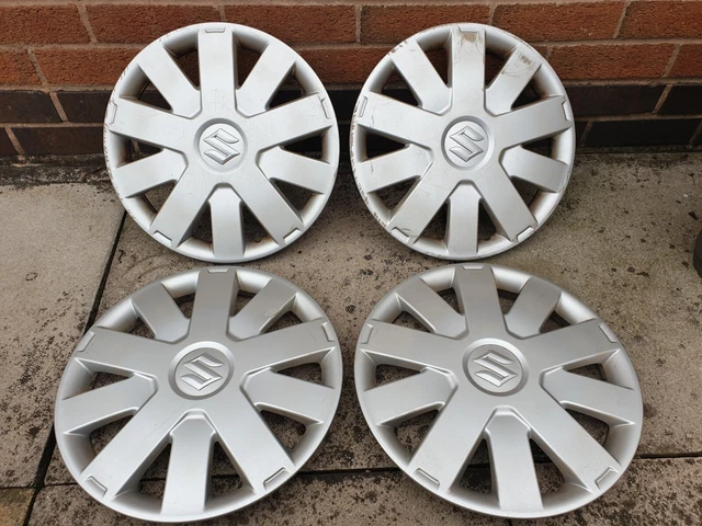 Set Coprimozzi Copricerchi Suzuki 14" x4 Ricambi Originali Alto WagonR Ignis Liana