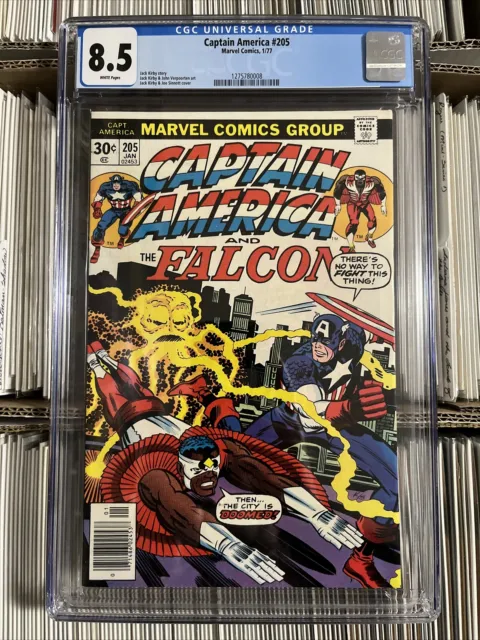 Captain America 205 Cgc 8.5 Falcon Jack Kirby Story & Cover Marvel Comics 1977