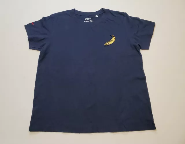 SPRZ NY x UNIQLO Andy Warhol Banana Blue M Medium T-shirt Embroidered