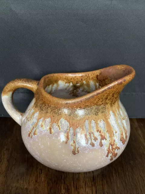 Pigeon Forge Pottery Tennessee Pitcher Drip Glazed Small Vase Creamer