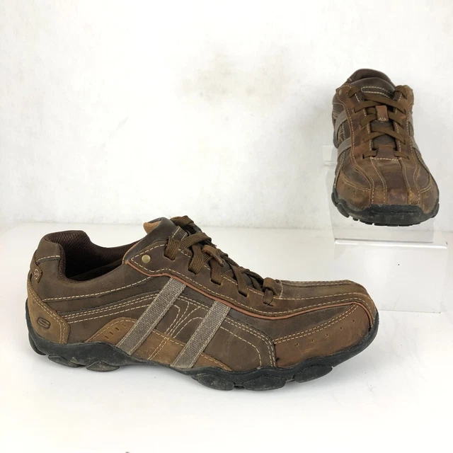 SKECHERS MEN S SIZE 7 Diameter Murilo Brown Leather Lace Up Sneakers Shoes 31.39 PicClick