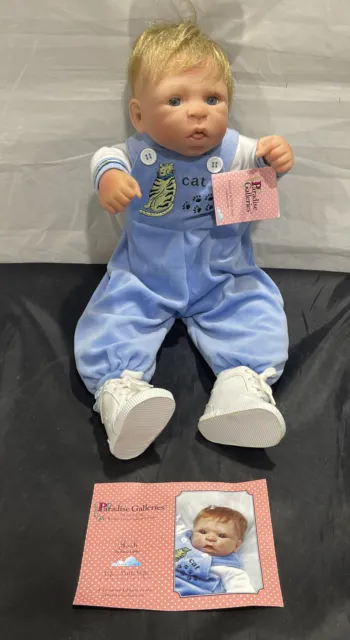 Paradise Galleries JOSH Numbered Baby Boy Doll Blue Eyes w/ COA by Anna Carter
