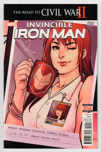 INVINCIBLE IRON MAN #10 1st Print Early App. Riri Williams 2016 Marvel Comics