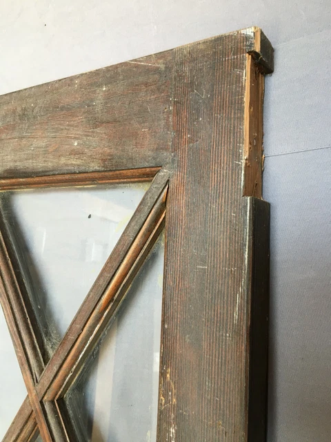 1 Antique Exterior 12 Lite Diamond Pattern 30x80 Entryway Door VTG Old 453 -21B 9