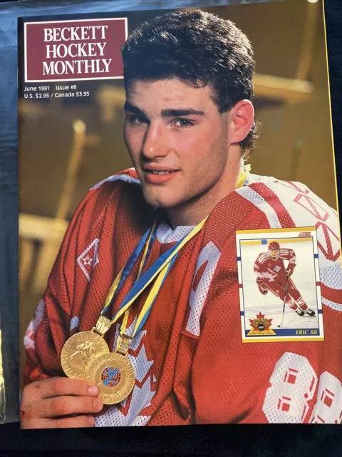 Beckett Hockey Monthly Magazine Issue 8 June 1991 Eric Lindros