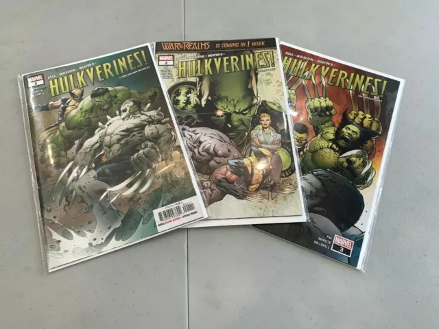 Marvel Comics HULKVERINES! 1 2 3 + DIGITAL Full Run: Greg Pak,1st Prints, VF+/NM