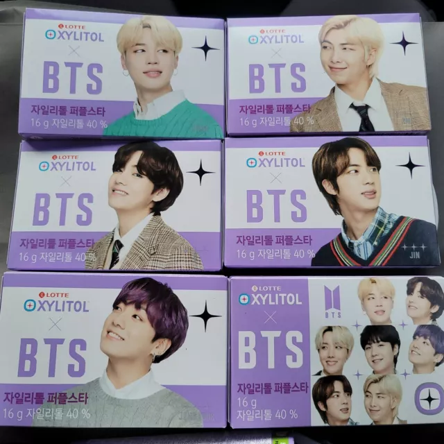 BTS X lotte XYLITOL Purple star 16g gum Official