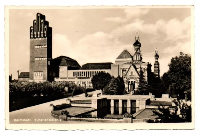 Alte AK Darmstadt Museum Künstlerkolonie Hessen Germany Motiv Post Karte 1930