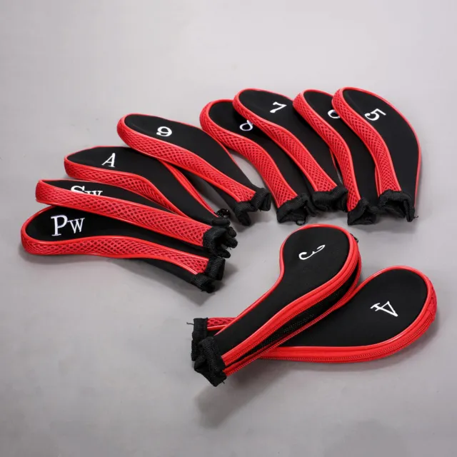 Golf Club Head Cover Iron Set Protector Case Sock Driver Fairway Tool 10pcs/Set