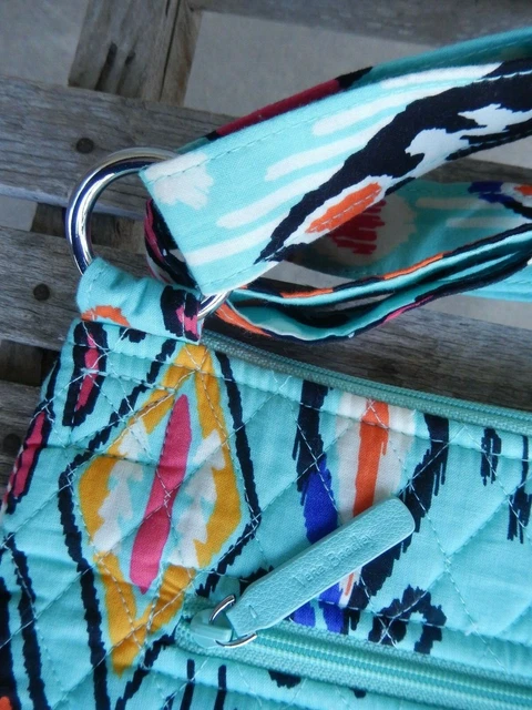 PUEBLO Hipster Crossbody Shoulder Aztec Bag Green Orange VERA BRADLEY EUC 5