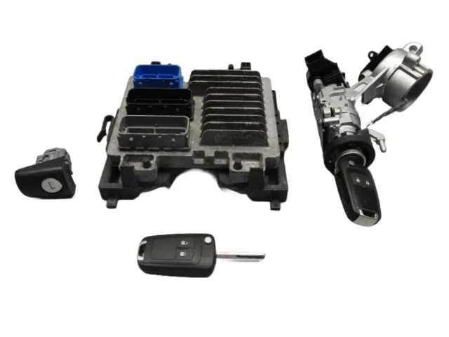 Unité de Commande de Moteur Set de Serrures pour Opel Corsa E 1.2 12670269