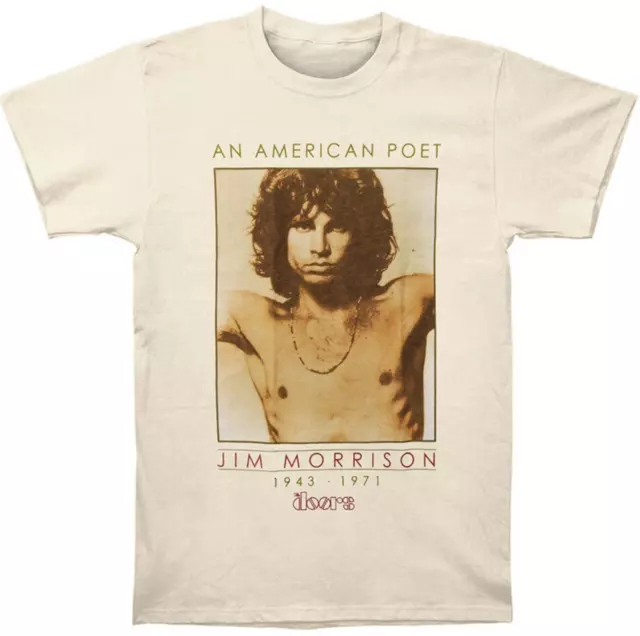 The Doors Jim Morrison American Poet Vintage White T Shirt S-4XL EE344