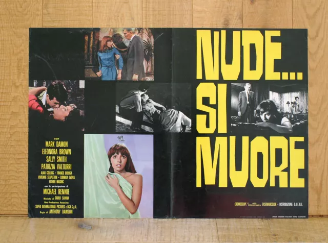 NUDE... SI MUORE fotobusta poster Margheriti Damon Brown Spy Story BJ48