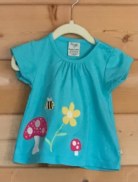 Worn in Good Condition Frugi Green Bee Top Age 3-6 Months