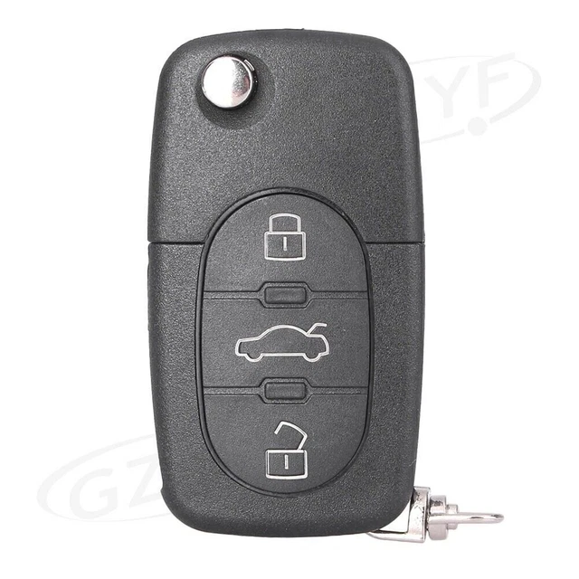 Fit Audi A2 A3 A4 A6 A8 TT Remote Key Fob Shell Case Keyless 3 Buttons Cover Car