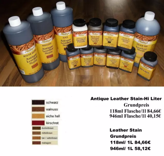 Fiebings Leather Stain Antique Hi-Liter nicht entflammbare LEDER FARBE 118 946ml