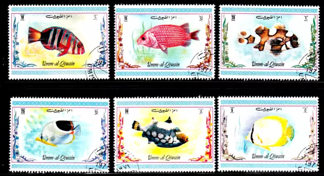 UAE-Umm al-Qaiwain 762-67, Tropische Fische, gestempelt