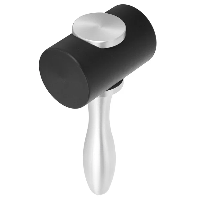 Manija de aleación de aluminio + doble cabeza cuero negro martilleo artesanal hágalo usted mismo artesanía