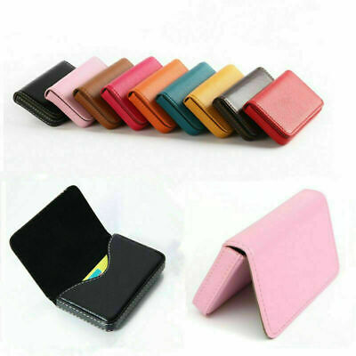 Waterproof Business ID Credit Card Wallet Holder PU Leather Pocket Case Box