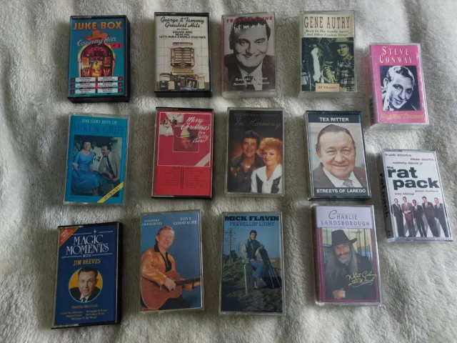 Job Lot Bunch Collection Cassettes | Cassette Tapes Bundle X 14 Country Music