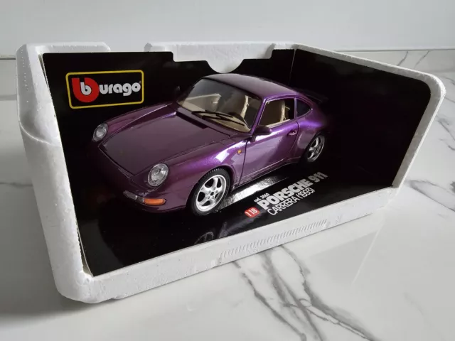 ✨️ Bburago Burago Cod.3060 Porsche 911 Carrera 1993 Lila Modellauto ✨️