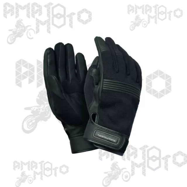 Gants Scooter Moto Vintage Bob Tucano Urbano Couleur Noire