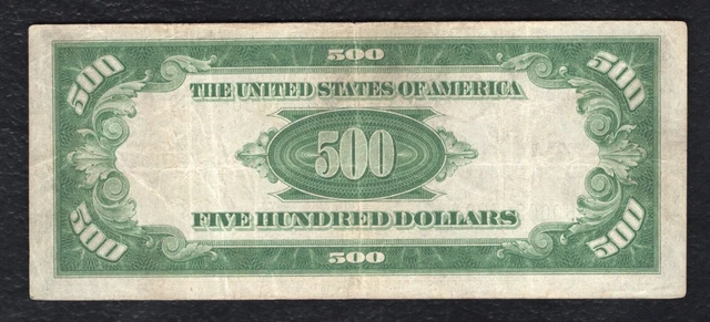 Fr. 2201-B 1934 $500 Five Hundred Frn Federal Reserve Note New York, Ny Vf 2