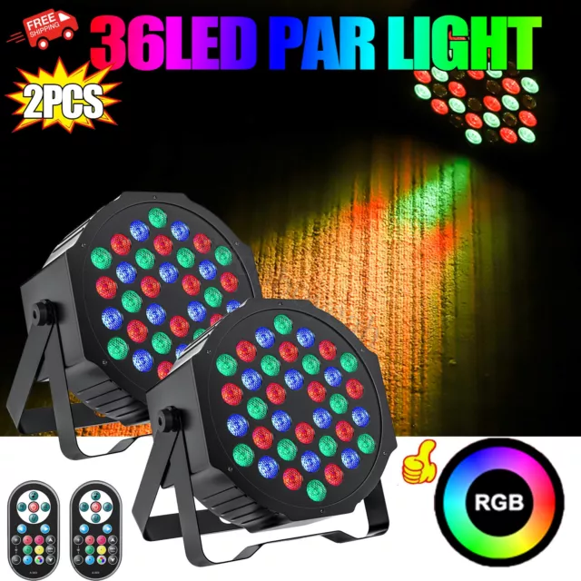 8X 108W 36 LED RGB Stage Lighting PAR Light DMX Beam Party DJ Disco Party Lights 3