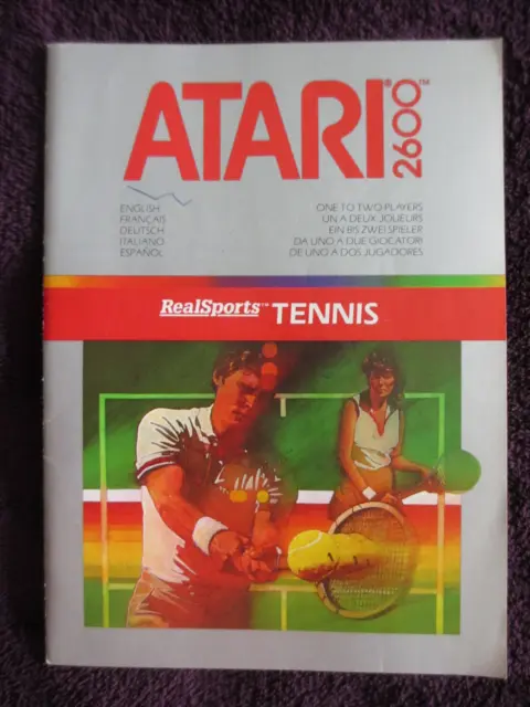 Notice D'origine Complete Atari 2600 - Jeu Tennis