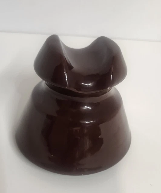 Vintage  Brown Porcelain  Insulator