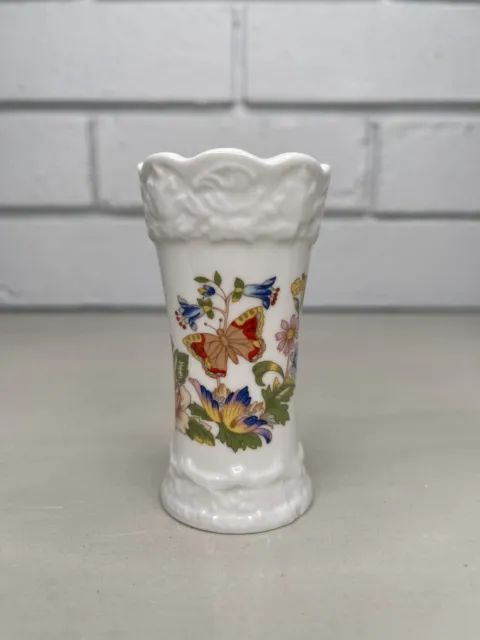 Vintage Aynsley Cottage Garden Small Bud Vase Floral Fine Bone China - England