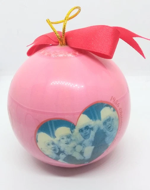 Rare Find Vintage I Love Lucy Christmas Ball Ornament Glass Pink Collectible Rare Find Vintage I Love Lucy Christmas Ball Ornament Glass Pink Collectible